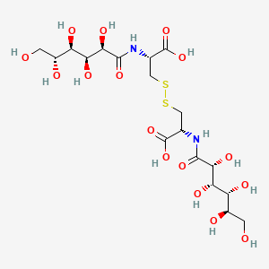 molecular formula C18H32N2O16S2 B12654384 N,N'-Di-D-gluconoyl-L-cystine CAS No. 94231-92-2
