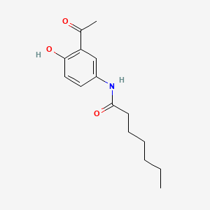 molecular formula C15H21NO3 B12654397 N-(3-Acetyl-4-hydroxyphenyl)heptan-1-amide CAS No. 94030-77-0