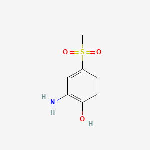 molecular formula C7H9NO3S B1265442 2-氨基-4-(甲磺基)苯酚 CAS No. 98-30-6