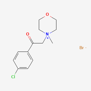 molecular formula C13H17BrClNO2 B12654460 4-[2-(4-Chlorophenyl)-2-oxoethyl]-4-methylmorpholin-4-ium bromide CAS No. 6269-38-1