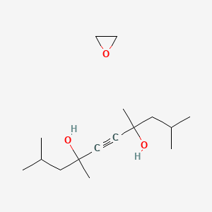molecular formula C16H30O3 B12654468 Oxirane;2,4,7,9-tetramethyldec-5-yne-4,7-diol CAS No. 60293-00-7