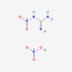 molecular formula CH4N4O2.HNO3<br>CH5N5O5 B12654474 Guanidine, nitro-, mononitrate CAS No. 98205-29-9