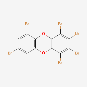 molecular formula C12H2Br6O2 B12654502 1,2,3,4,6,8-Hexabromodibenzo(b,e)(1,4)dioxin CAS No. 116490-11-0