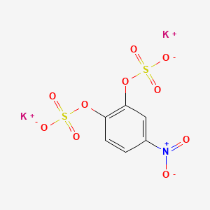 molecular formula C6H3K2NO10S2 B12654506 Dipotassium 4-nitro-o-phenylene bis(sulphate) CAS No. 71735-27-8