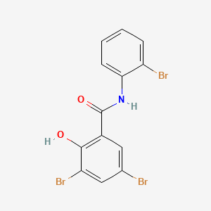 molecular formula C13H8Br3NO2 B12654509 2',3,5-Tribromosalicylanilide CAS No. 4214-44-2