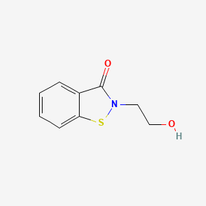 molecular formula C9H9NO2S B12654545 N-(Hydroxyethyl)-1,2-benzisothiazolin-3-One CAS No. 4299-09-6