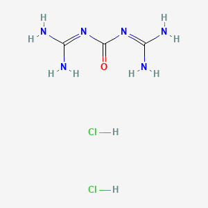 molecular formula C3H10Cl2N6O B12654572 1,3-Diamidinourea dihydrochloride CAS No. 83898-04-8