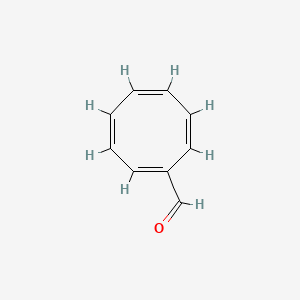 molecular formula C9H8O B12654609 1,3,5,7-Cyclooctatetraene-1-carboxaldehyde CAS No. 30844-12-3