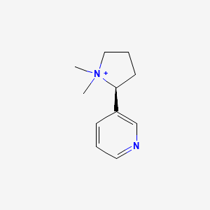 molecular formula C11H17N2+ B12654630 Pyrrolidinium, 1,1-dimethyl-2-(3-pyridinyl)-, (S)- CAS No. 60282-15-7