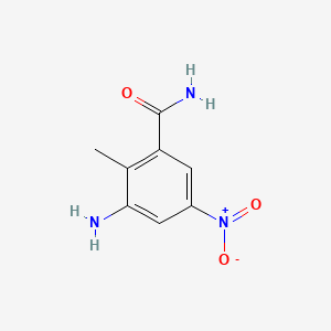 molecular formula C8H9N3O3 B1265467 3-Amino-2-methyl-5-nitrobenzamide CAS No. 3572-44-9