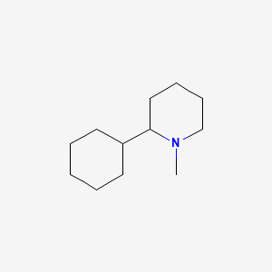 molecular formula C12H23N B12654699 2-Cyclohexyl-1-methylpiperidine CAS No. 85237-68-9