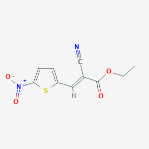 molecular formula C10H8N2O4S B12654737 2-Cyano-3-(5-nitro-2-thienyl)-2-propenoic acid ethyl ester CAS No. 31330-50-4