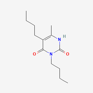 molecular formula C13H22N2O2 B12654744 3,5-Dibutyl-6-methyluracil CAS No. 92107-30-7