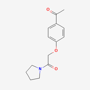 molecular formula C14H17NO3 B1265477 Acetophenone, 4'-pyrrolidinylcarbonylmethoxy- CAS No. 42018-32-6