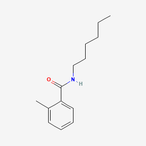 molecular formula C14H21NO B12654796 Benzamide, N-hexyl-2-methyl- CAS No. 58278-06-1