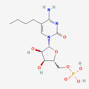molecular formula C13H22N3O8P B12654797 5-n-Butylcytidine 5'-monophosphate CAS No. 117340-75-7