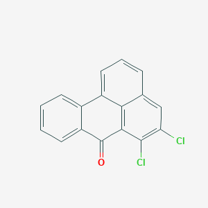 molecular formula C17H8Cl2O B12654812 Dichloro-7H-benz(de)anthracen-7-one CAS No. 56943-68-1