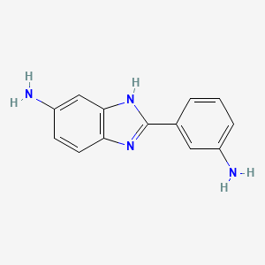 molecular formula C13H12N4 B1265482 2-(3-Aminophenyl)-1H-benzo[d]imidazol-6-amine CAS No. 13676-49-8