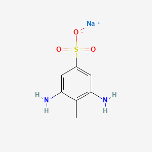 molecular formula C7H9N2NaO3S B12654850 Sodium 2,6-diaminotoluene-4-sulphonate CAS No. 7336-19-8