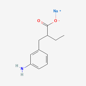 molecular formula C11H14NNaO2 B12654851 Sodium (1)-2-(m-aminobenzyl)butyrate CAS No. 94108-16-4