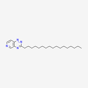 molecular formula C23H38N4 B12654866 Pyrido(3,4-e)-1,2,4-triazine, 3-heptadecyl- CAS No. 121845-46-3