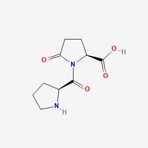 molecular formula C10H14N2O4 B12654921 5-Oxo-1-L-prolyl-L-proline CAS No. 74976-69-5