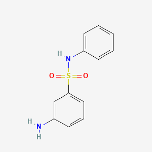 molecular formula C12H12N2O2S B1265495 3-amino-N-phenylbenzenesulfonamide CAS No. 80-21-7