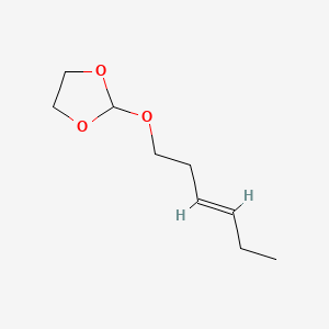 molecular formula C9H16O3 B12654954 (E)-2-(3-Hexenyloxy)-1,3-dioxolane CAS No. 93919-13-2