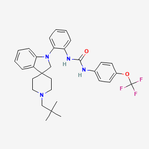 molecular formula C31H35F3N4O2 B12655001 Urea, N-[2-[1'-(2,2-dimethylpropyl)-1,2-dihydrospiro[3H-indole-3,4'-piperidin]-1-yl]phenyl]-N'-[4-(trifluoromethoxy)phenyl]- 