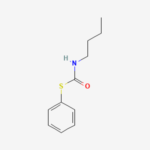 molecular formula C11H15NOS B12655006 Carbamothioic acid, butyl-, S-phenyl ester CAS No. 4910-31-0