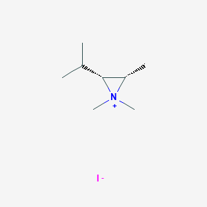 molecular formula C8H18IN B12655030 (2S,3R)-1,1,2-Trimethyl-3-(propan-2-yl)aziridin-1-ium iodide CAS No. 932-24-1