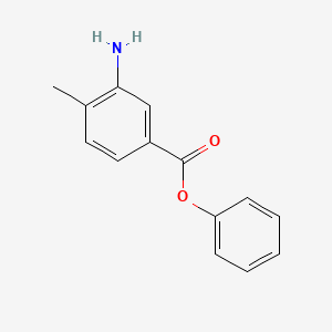 molecular formula C14H13NO2 B12655066 Phenyl 3-amino-4-methylbenzoate CAS No. 76765-60-1