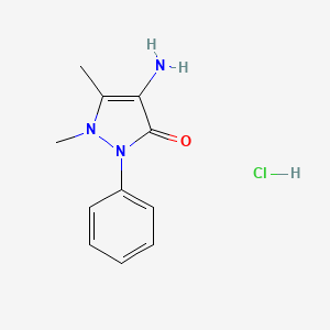 molecular formula C11H14ClN3O B1265507 4-Aminoantipyrine hydrochloride CAS No. 22198-72-7