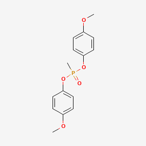 molecular formula C15H17O5P B12655088 Phosphonic acid, methyl-, bis(4-methoxyphenyl) ester CAS No. 60705-73-9