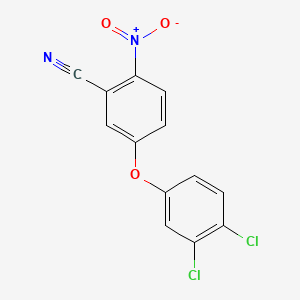 molecular formula C13H6Cl2N2O3 B12655130 Benzonitrile, 5-(3,4-dichlorophenoxy)-2-nitro- CAS No. 38710-80-4