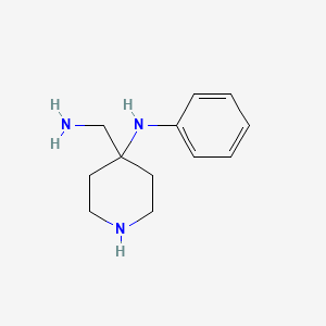 molecular formula C12H19N3 B12655184 4-(Phenylamino)piperidine-4-methylamine CAS No. 83949-41-1