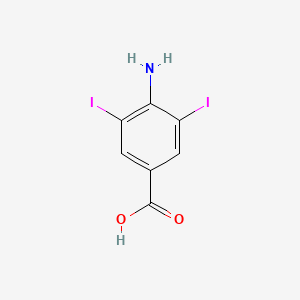molecular formula C7H5I2NO2 B1265519 4-氨基-3,5-二碘苯甲酸 CAS No. 2122-61-4