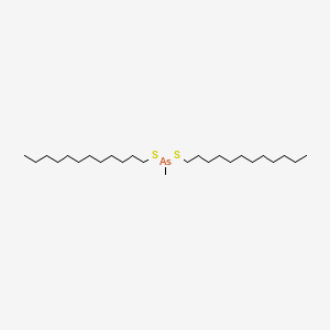 molecular formula C25H53AsS2 B1265524 bis(dodecylsulfanyl)-methylarsane CAS No. 2475-18-5