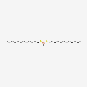 molecular formula C25H53AsS2 B1265524 Arsine, bis(dodecylthio)methyl- CAS No. 2475-18-5