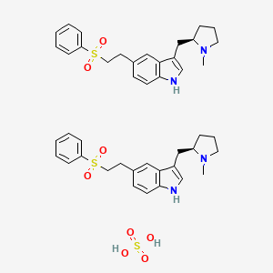 molecular formula C44H54N4O8S3 B12655243 Eletriptan hemisulfate CAS No. 219790-71-3