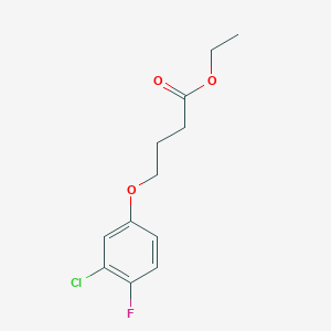 molecular formula C12H14ClFO3 B12655247 Ethyl 4-(3-chloro-4-fluoro-phenoxy)butanoate 