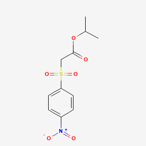 molecular formula C11H13NO6S B12655254 Acetic acid, ((4-nitrophenyl)sulfonyl)-, 1-methylethyl ester CAS No. 139326-48-0