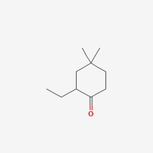 molecular formula C10H18O B12655275 Cyclohexanone, 2-ethyl-4,4-dimethyl- CAS No. 55739-89-4