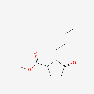 molecular formula C12H20O3 B12655288 Cyclopentanecarboxylic acid, 3-oxo-2-pentyl-, methyl ester CAS No. 37172-56-8