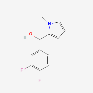 molecular formula C12H11F2NO B12655309 3,4-Difluorophenyl-(1-methyl-2-pyrrolyl)methanol 