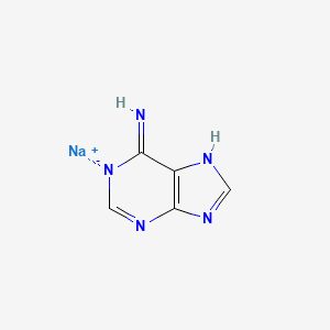 molecular formula C5H4N5Na B12655338 Adenine, monosodium salt CAS No. 40428-86-2