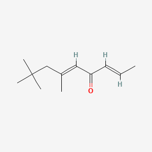 molecular formula C12H20O B12655356 6,8,8-Trimethylnona-2,5-dien-4-one CAS No. 96097-18-6