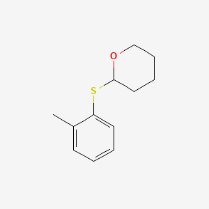 molecular formula C12H16OS B12655374 Tetrahydro-2-((methylphenyl)thio)-2H-pyran CAS No. 94247-87-7
