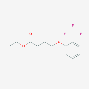 molecular formula C13H15F3O3 B12655375 Ethyl 4-[2-(trifluoromethyl)-phenoxy]butanoate 
