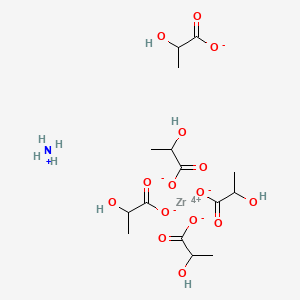 molecular formula C15H29NO15Zr B12655386 Zirconium ammonium lactate CAS No. 37999-72-7